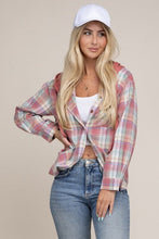 Load image into Gallery viewer, Plaid Shirt Hoodie | Nuvi Apparel | | Arrow Women&#39;s Boutique