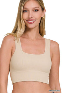RIBBED SQUARE NECK CROPPED TANK TOP | ZENANA | | Arrow Women's Boutique