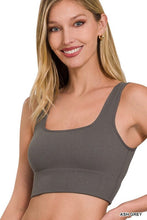 Load image into Gallery viewer, RIBBED SQUARE NECK CROPPED TANK TOP | ZENANA | | Arrow Women&#39;s Boutique