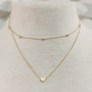 Simple Alloy Heart Shaped Necklace - Gold | Nette Road | | Arrow Women's Boutique