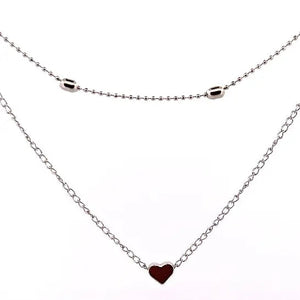 Simple Alloy Heart Shaped Necklace - Silver | Nette Road | | Arrow Women's Boutique