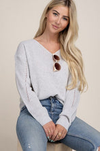 Load image into Gallery viewer, Solid Pointelle Knit Top | Nuvi Apparel | Ivory S | Arrow Women&#39;s Boutique