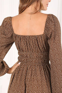 Square neck vintage puff dress | Lilou | | Arrow Women's Boutique