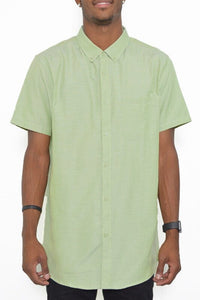 Weiv Men's Casual Short Sleeve Solid Shirts | WEIV | FOAM GREEN M | Arrow Women's Boutique
