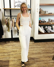 Load image into Gallery viewer, White Open Back Jumpsuit | Lucca | | Arrow Women&#39;s Boutique