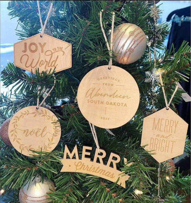 Wooden Christmas Ornaments | Gladfolk | | Arrow Women's Boutique