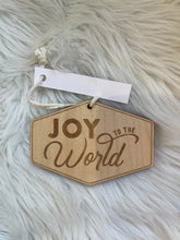 Load image into Gallery viewer, Wooden Christmas Ornaments | Gladfolk | Joy To The World | Arrow Women&#39;s Boutique