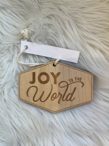 Wooden Christmas Ornaments | Gladfolk | Joy To The World | Arrow Women's Boutique