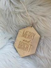 Load image into Gallery viewer, Wooden Christmas Ornaments | Gladfolk | Merry &amp; Bright | Arrow Women&#39;s Boutique