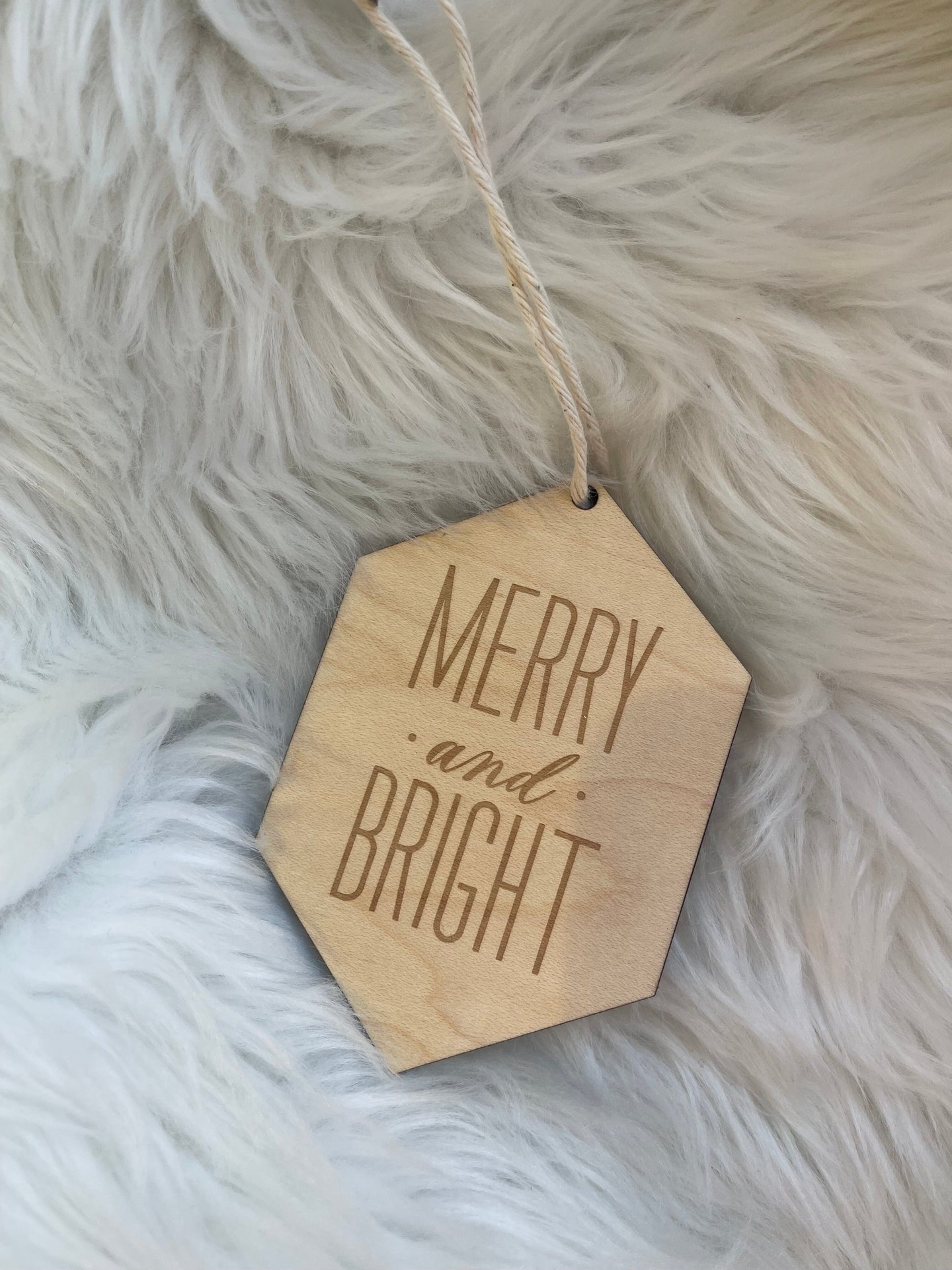 Wooden Christmas Ornaments | Gladfolk | Merry & Bright | Arrow Women's Boutique