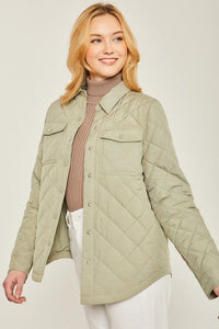 Woven Solid Bust Pocket Shacket | Love Tree | | Arrow Women's Boutique