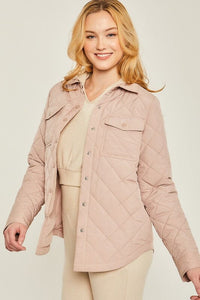 Woven Solid Bust Pocket Shacket | Love Tree | | Arrow Women's Boutique