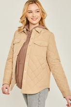 Load image into Gallery viewer, Woven Solid Bust Pocket Shacket | Love Tree | | Arrow Women&#39;s Boutique