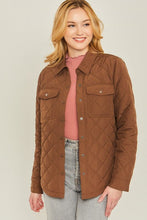 Load image into Gallery viewer, Woven Solid Bust Pocket Shacket | Love Tree | COCOA S | Arrow Women&#39;s Boutique