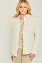 Load image into Gallery viewer, Woven Solid Bust Pocket Shacket | Love Tree | IVORY S | Arrow Women&#39;s Boutique