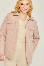 Load image into Gallery viewer, Woven Solid Bust Pocket Shacket | Love Tree | PINK POWDER S | Arrow Women&#39;s Boutique