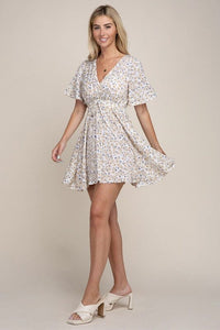 Wrap Bodice Chiffon Floral Dress | Nuvi Apparel | | Arrow Women's Boutique